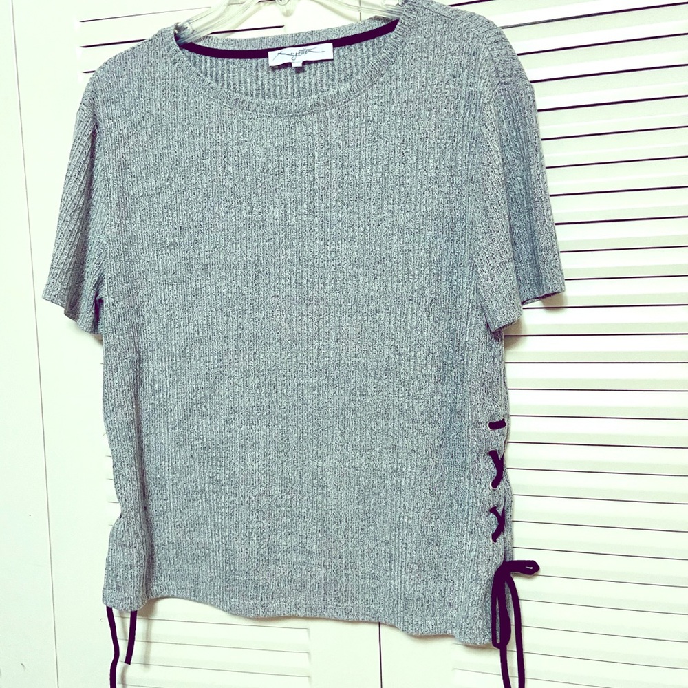 Loose fit top by X by Gottex, ties on side